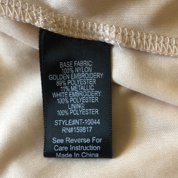 Altar’d State Ivory & Nude Sleeveless Fit & Flare Floral Chiffon Layered Dress M - Picture 8 of 9